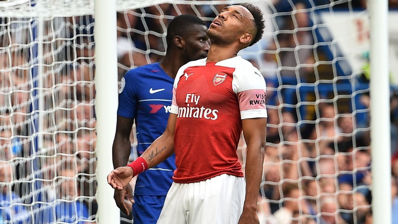 Pierre-Emerick Aubameyang has shocker as Arsenal lose at Chelsea