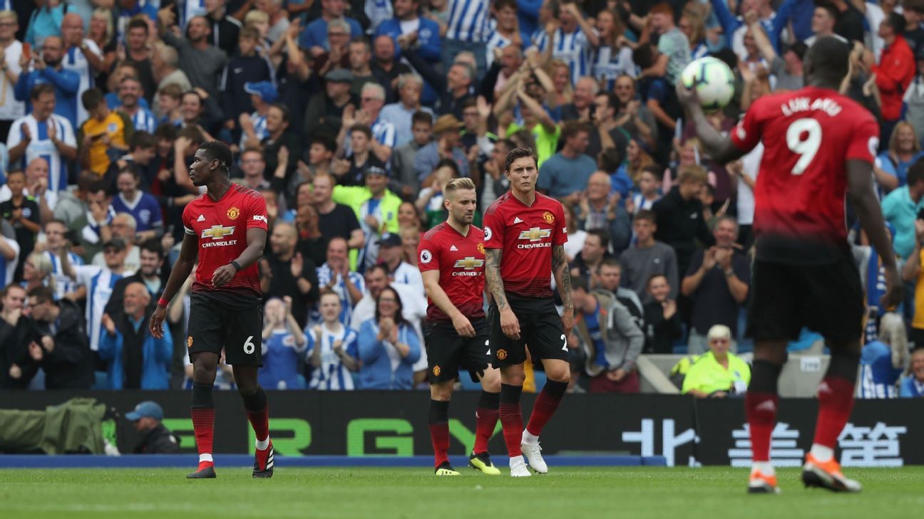 Manchester United slump to dismal defeat at Brighton