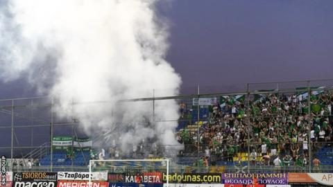 Uefa fines Hibs for fireworks, throwing of objects and no stewards