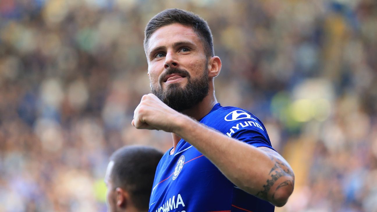 Chelsea's Maurizio Sarri to rotate Alvaro Morata, Olivier Giroud over long season