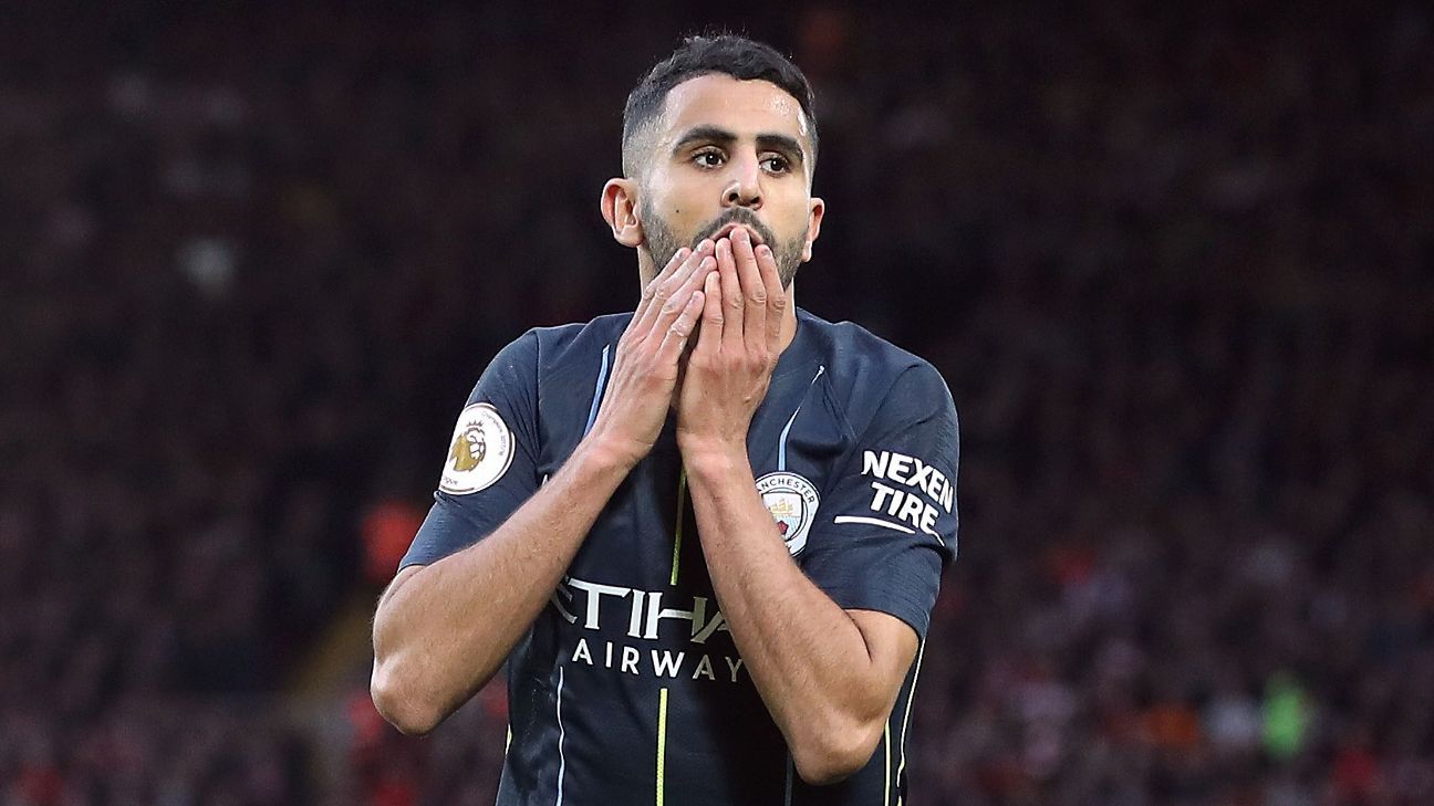 Man City blow chance to win at Liverpool as Aguero struggles, Mahrez misses penalty