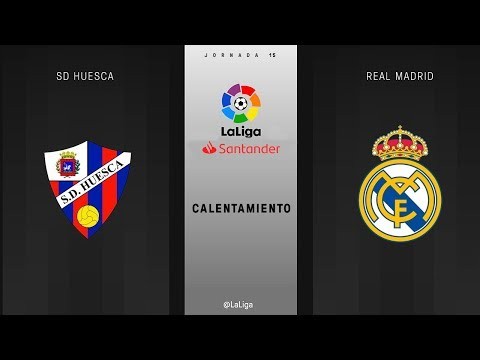 Calentamiento SD Huesca vs Real Madrid