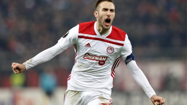 Olympiakos knock out AC Milan in 3-1 Europa League thriller