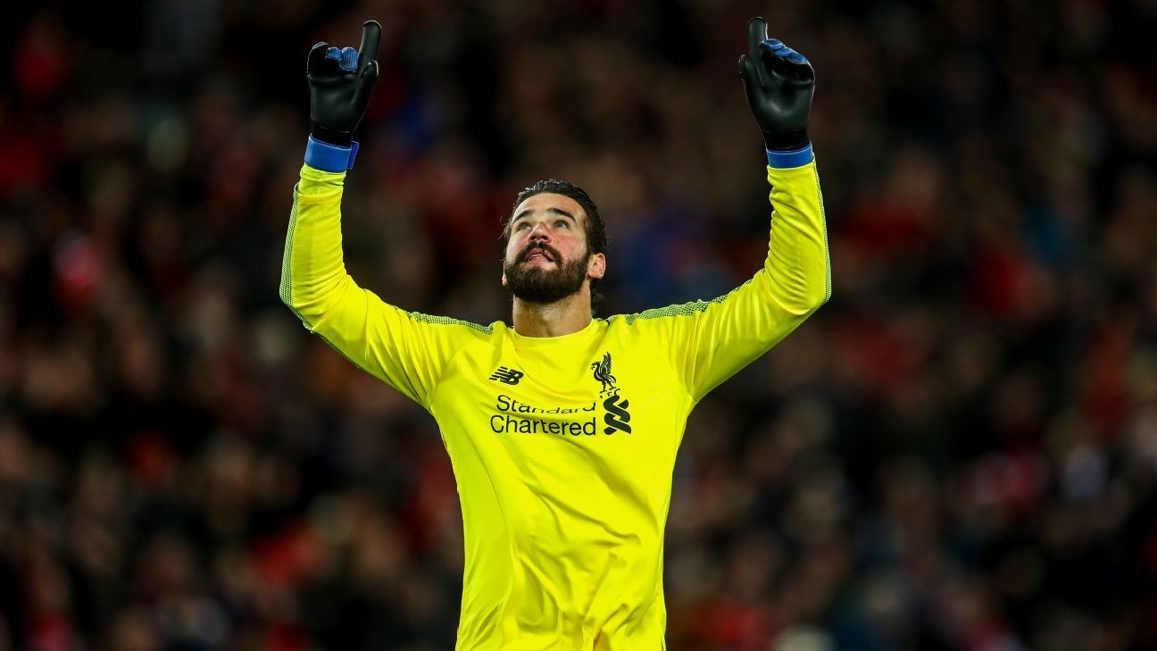 Liverpool goalkeeper Alisson usurps De Gea as Premier League's No. 1