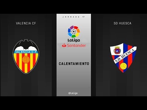 Calentamiento Valencia CF vs SD Huesca