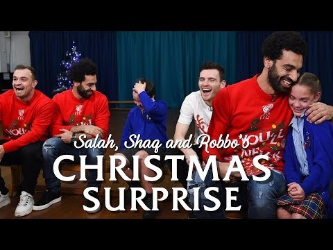 Salah, Shaqiri and Robertson surprise local school children for Christmas