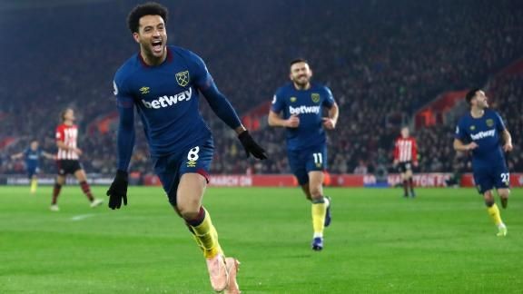 Anderson double gives West Ham 2-1 win at Southampton