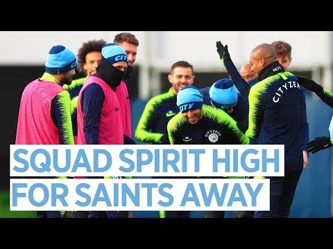 Squad Spirit High for Saints Away | Training | Man City