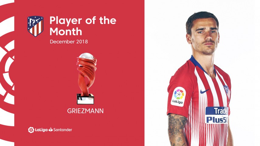 Griezmann is the December Player of the Month in LaLiga Santander