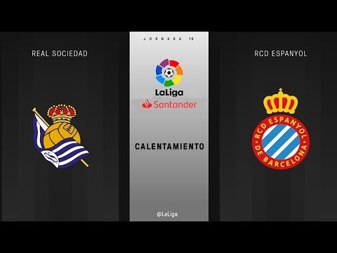 Calentamiento Real Sociedad vs RCD Espanyol