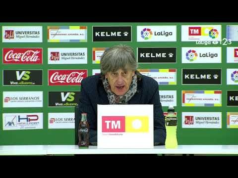 Rueda de prensa de Enrique Martín Monreal tras el Elche CF vs Nàstic (1-0)