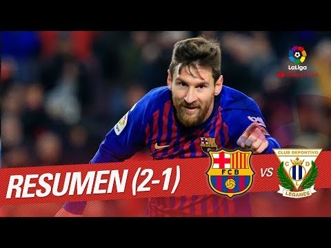 Resumen de FC Barcelona vs CD Leganés (3-1)