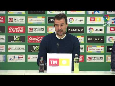 Rueda de prensa de López Garai tras el Elche CF vs CD Numancia (1-1)