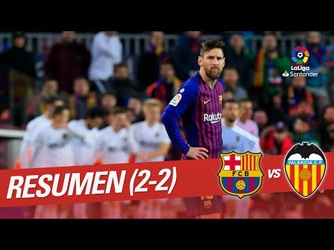 Resumen de FC Barcelona vs Valencia CF (2-2)