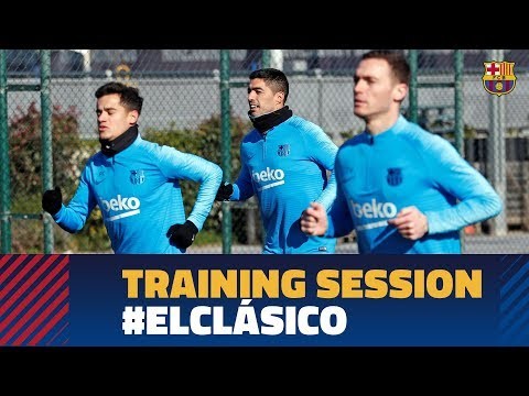 First training session to prepare El Clásico in the Copa del Rey