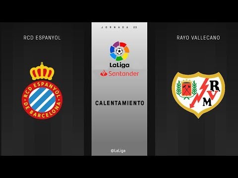 Calentamiento RCD Espanyol vs Rayo Vallecano