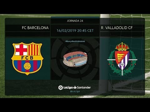 Calentamiento FC Barcelona vs R. Valladolid CF