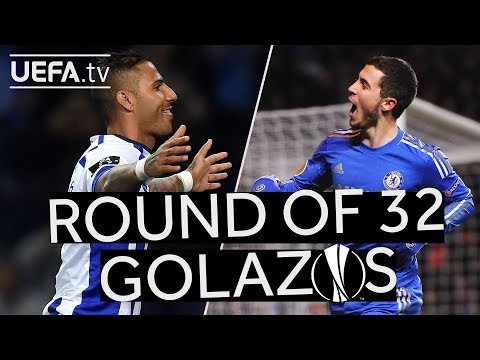QUARESMA, HAZARD: Great #UEL Round of 32 GOALS!!