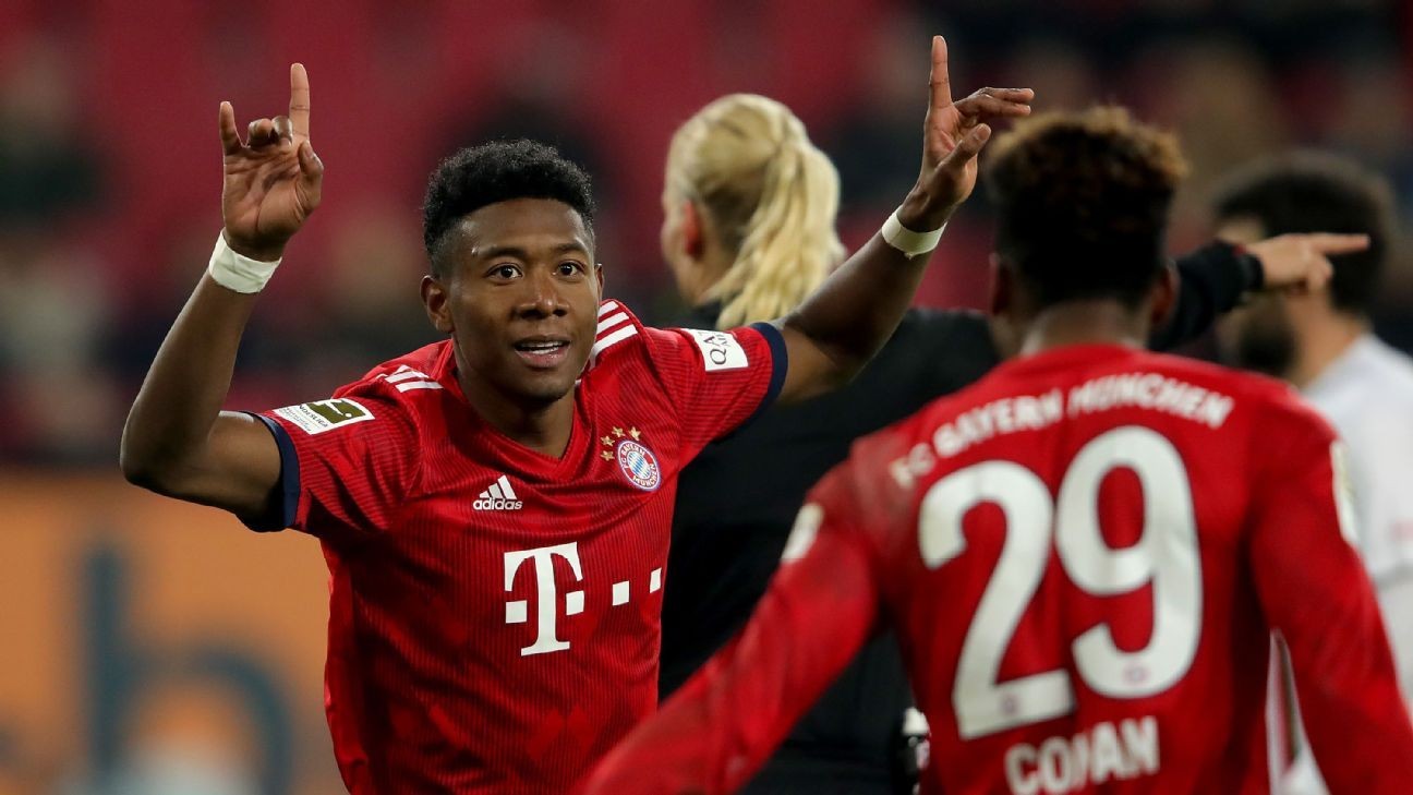 Kingsley Coman brace helps Bayern Munich cut gap to Dortmund