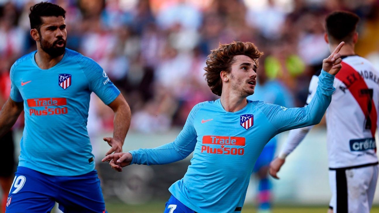 Atletico Madrid beat Rayo with late Griezmann winner as Costa returns