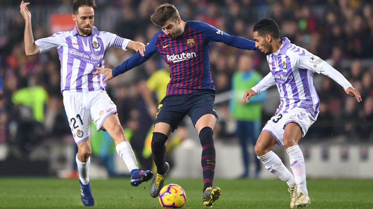 Barcelona aren't team 'we want to be' after tough Valladolid win - Pique
