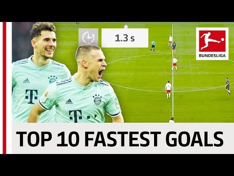Top 10 Fastest Goals 2018/19 So Far - Sancho, Goretzka & More
