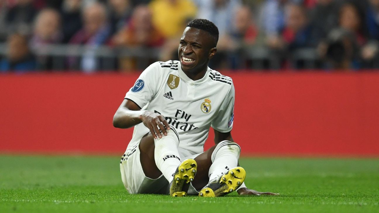 Real Madrid's Vinicius Junior facing two months out with ligament injury
