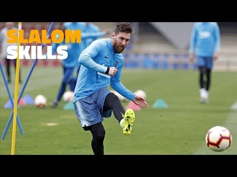 Training with a difference for the Barça squad