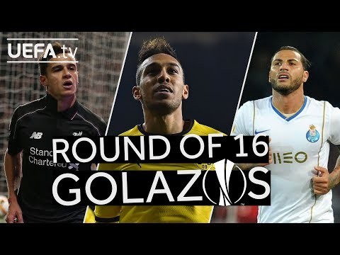 COUTINHO, AUBAMEYANG, QUARESMA: Great #UEL Round of 16 GOALS!!