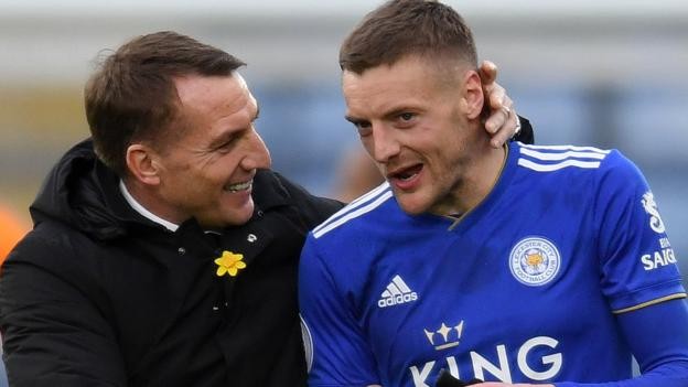 Brendan Rodgers: Leicester manager shows Jamie Vardy is central to the club's plans