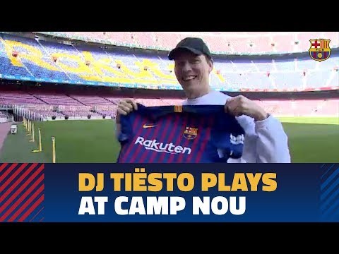 DJ Tiësto visits Camp Nou, talks Dutch football