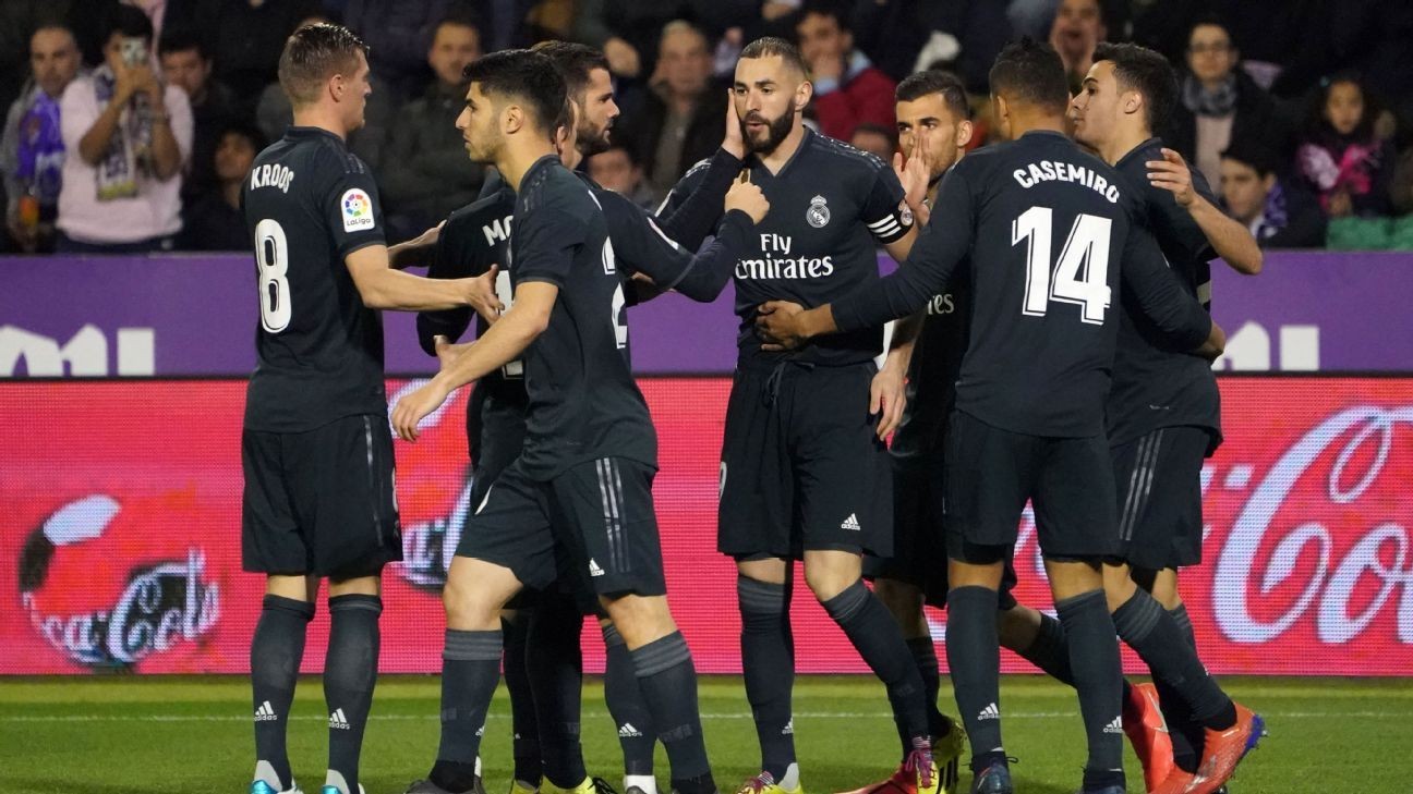 Benzema brace ends Real Madrid's horror run in win over Valladolid