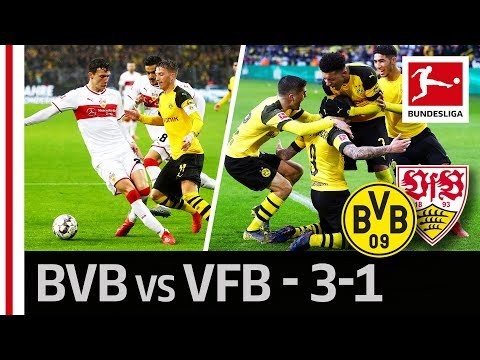 Borussia Dortmund vs. VfB Stuttgart I 3-1 I Reus, Alcacer and Pulisic Score in Late Victory