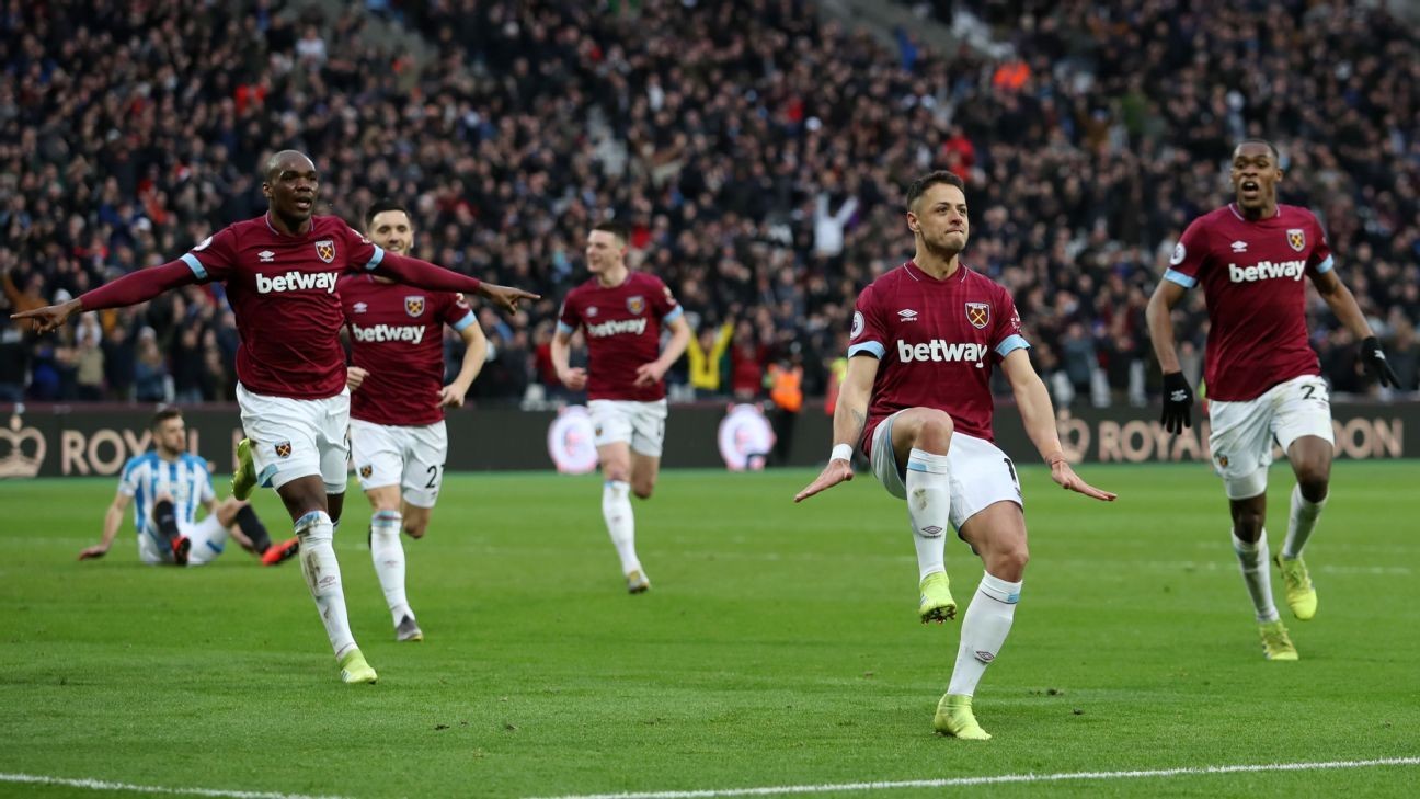 West Ham leave it late as 'Chicharito' double downs spirited Huddersfield