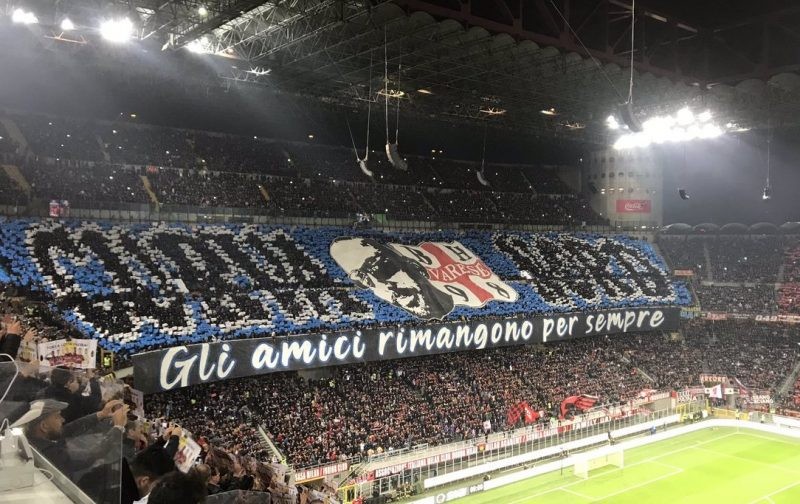 Inter dedicate choreography to fallen Ultra Daniele Belardinelli