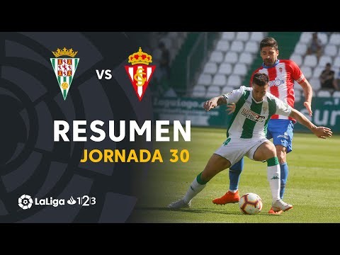 Resumen de Córdoba CF vs Real Sporting (1-2)
