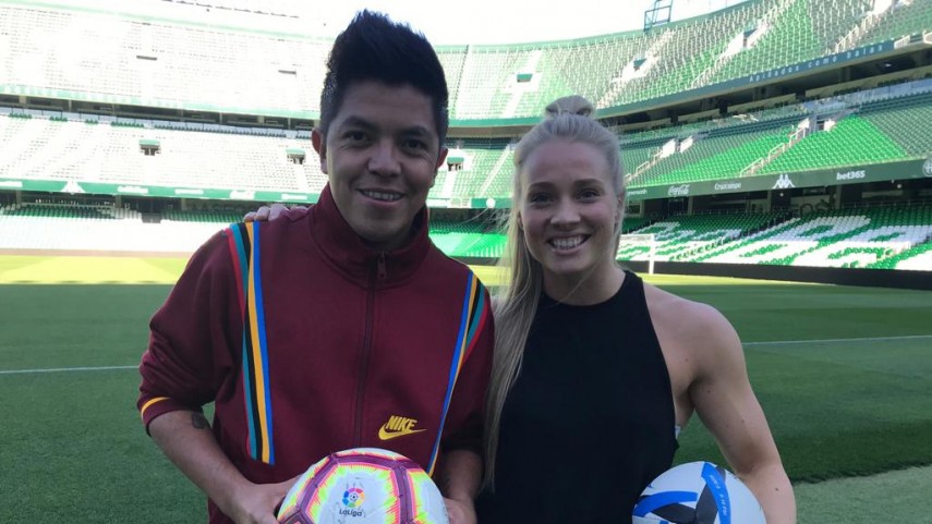 LaLiga Santander Experience play ‘footby’ at the Benito Villamarin
