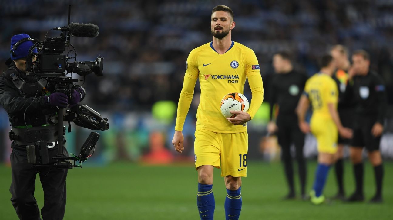 Chelsea's Giroud: Sarri not giving me fair chance since Higuain's arrival