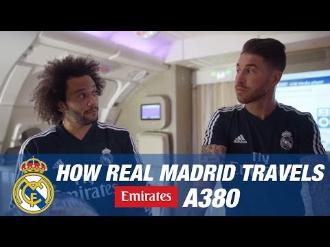 Cartoons or documentaries? | How Real Madrid players travel on the Emirates A380!