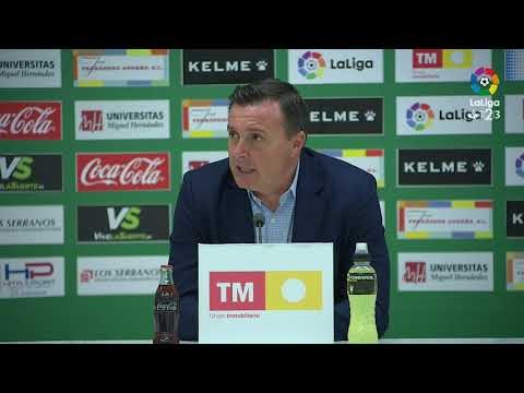 Rueda de prensa de Cristóbal Parralo tras el Elche CF vs AD Alcorcón (3-1)