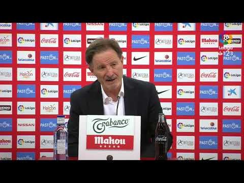 Rueda de prensa de Juan Antonio Anquela tras el Real Sporting vs Real Oviedo (1-0)