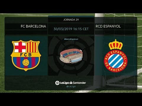 Calentamiento FC Barcelona vs RCD Espanyol