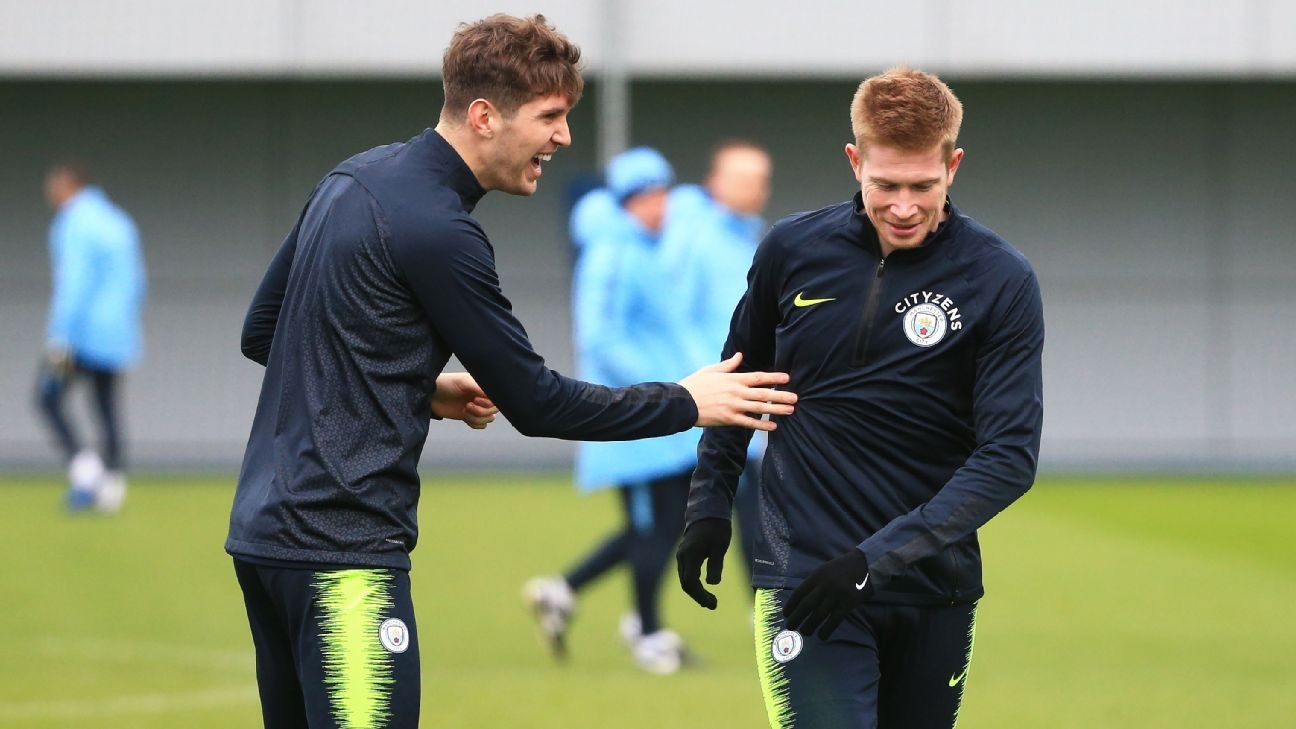 Man City's De Bruyne, Stones, Fernandinho could return for Fulham clash - sources