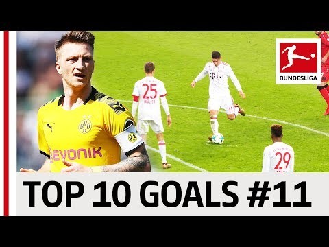 Top 10 Goals - Players with Jersey Number 11 - James, Reus, Costa & Co.