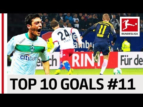 Top 10 Goals - Players with Jersey Number 11 - Özil, Götze, Werner & Co.