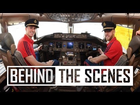 ?? Behind the scenes on the Emirates plane | Arsenal in USA 2019