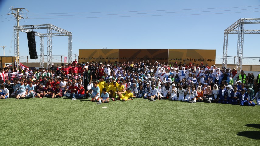 The LaLiga | Za'atari Social Project spreads hope, optimism and the positive values of football among children at the Za'atari refugee camp