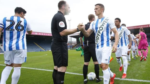 Huddersfield Town reveal their new kit - without a sponsor