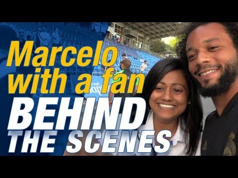 Real Madrid fan meets her favourite player Marcelo!