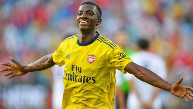 Eddie Nketiah scores twice as Arsenal beat Fiorentina on US pre-season tour